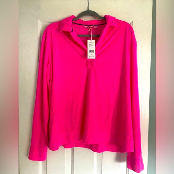💖NWT Gorgeous Neon pink ‘Vineyard Vines’ Terry Towel polo! - Picture 2 of 5